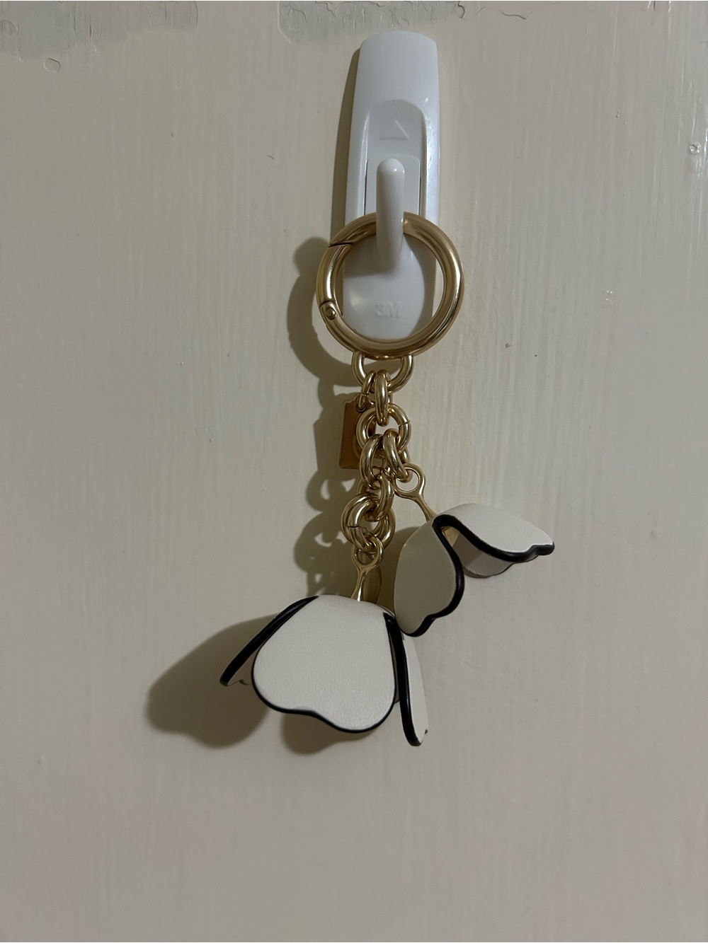 Coach White Petal Flower Charm